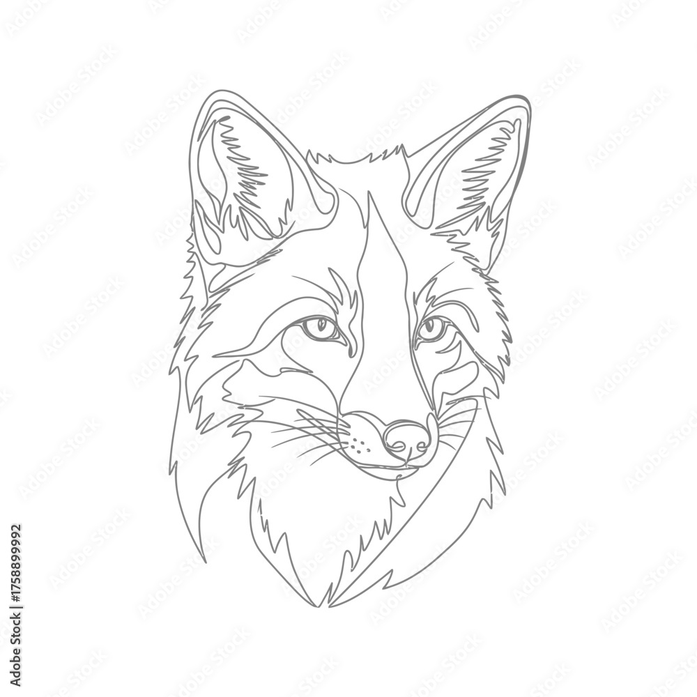 Obraz premium vector illustration of a wolf