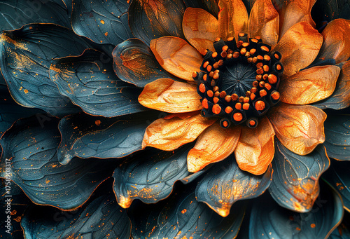  Background illustration with flowers for holiday cards,Generated by AI