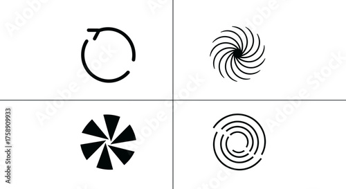Dynamic rotation symbols for loading and refresh, representing process and innovation