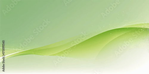 Bright abstract green wave pattern illustration with light and motion for eco-friendly backdrop design
