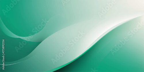 Abstract blue and green wave pattern design with light gradient lines illustration for futuristic backdrop template