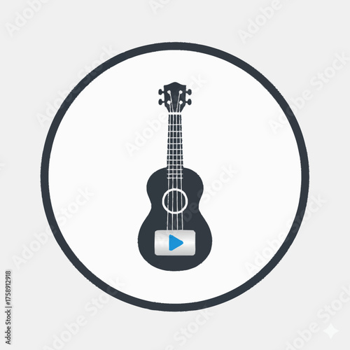 guitar icon vector illustration