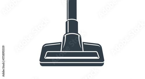 A simple dark gray icon of a vacuum cleaner head for floor cleaning.