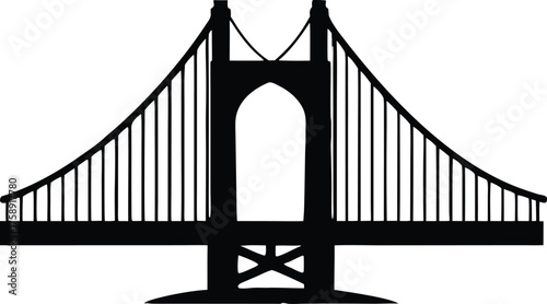 Golden gate bridge vector icon