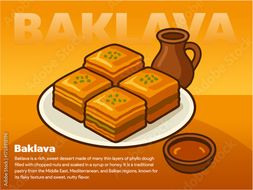 Delicios Baklava vector 