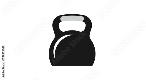 Kettlebell: Black Weightlifting Equipment for Strength Training and Fitness.