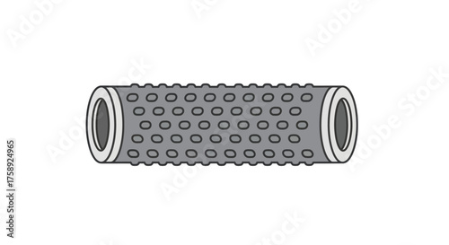 Textured Cylindrical Grip with Open Ends.