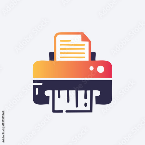 Colorful Vector Illustration of a Modern Printer