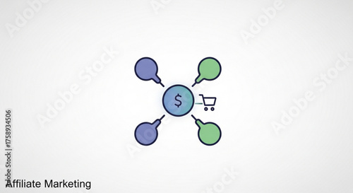 Affiliate marketing strategy for online business and digital marketing to earn money and passive income