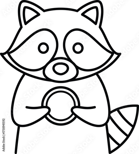 Animal Set illustrations for Coloring Pages kids & adults. Printable wildlife Out line and line art.
