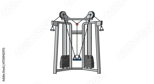 Modern Cable Machine for Strength Training and Fitness.