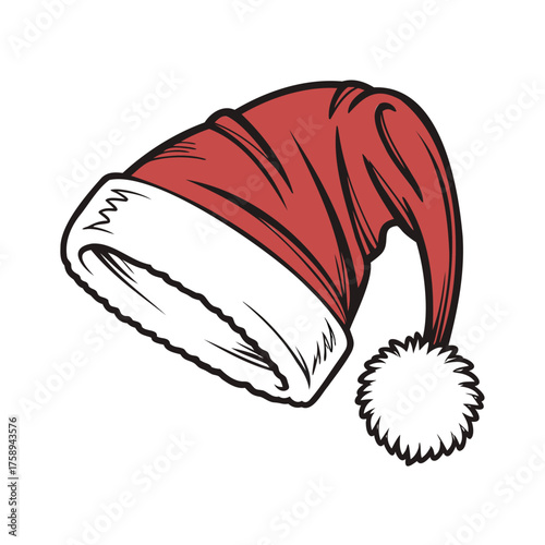 vector illustration of Santa clause hat