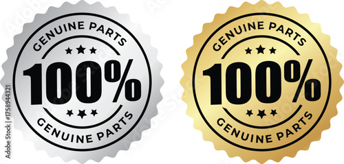 100% Genuine Parts Seal in Gold and Silver | Product Authenticity Guarantee for Automotive, Electronics and Manufacturing Industries