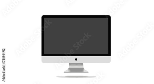 Sleek modern all-in-one desktop computer with a dark screen.