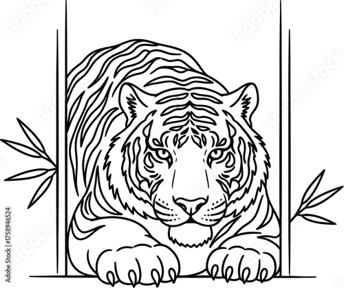 Animal Set illustrations for Coloring Pages kids & adults. Printable wildlife Out line and line art.