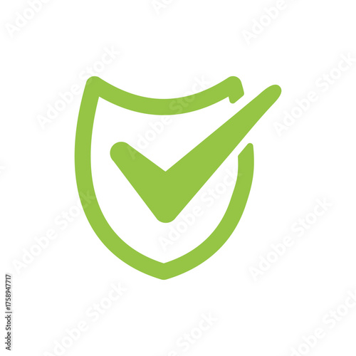 Tick mark shield approved  icon. Vector illustration desing.