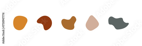 Set of simply random shapes in pastel colors icon. Vector illustration desing.