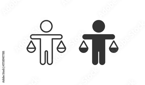 Ethic balance icon. Vector illustration desing.