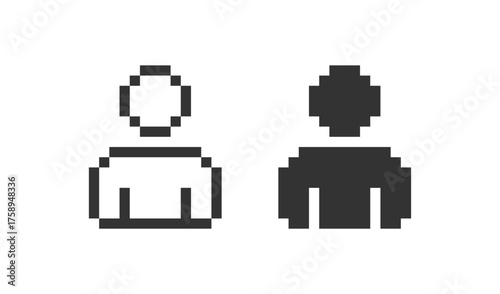 User human pixel icon. Vector illustration desing.