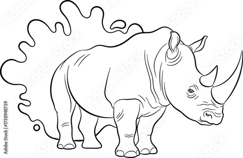 Animal Set illustrations for Coloring Pages kids & adults. Printable wildlife Out line and line art.