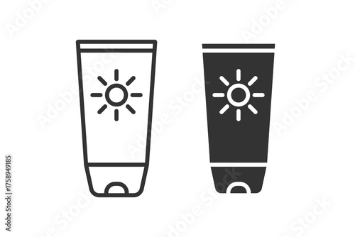 Sun cream tube icon. Vector illustration design.