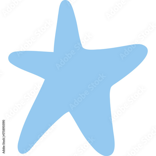 Stylized Blue Star Icon wit...