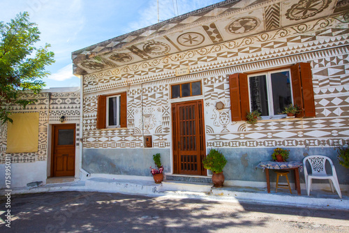 Fototapeta Naklejka Na Ścianę i Meble -  Chios - Greece, October 13, 2025,  Pyrgi Village in Chios Island