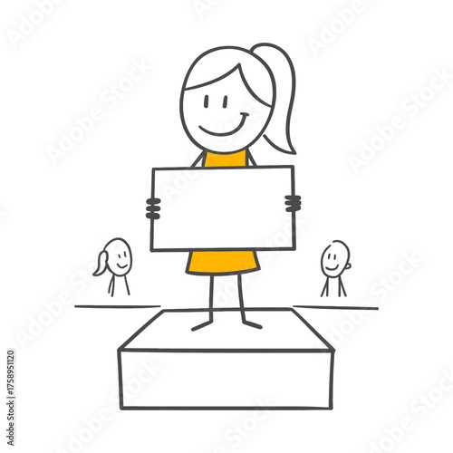 An Authorized Professional Preparing an Announcement on a Platform The Stage of Conveying an Important Message to an Audience.