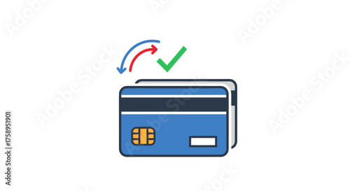 Blue Credit Cards with Secure Payment Transaction Approval.