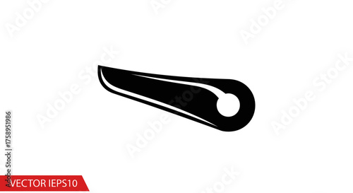 Black Silhouette of a Stylized Lever Mechanism.