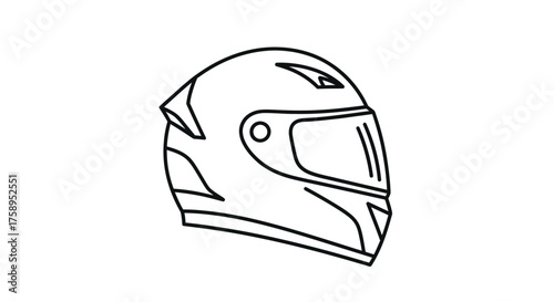 A sleek aerodynamic motorcycle helmet with a tinted visor and ventilation details.