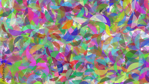 Colorful Abstract Transparent Leaf Pattern Background