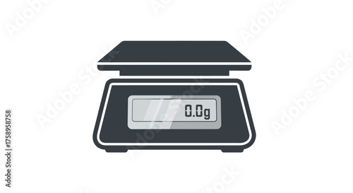 Dark Gray Digital Kitchen Scale Icon with 00g Display.