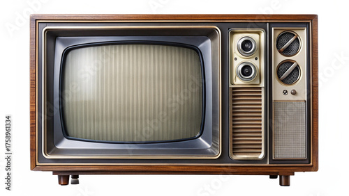 vintage-television---isolated-on-white background