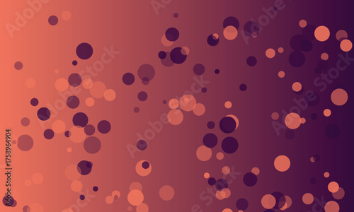 Purple and Orange Bokeh Circles on a Gradient Background