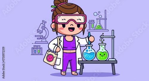 Scientist girl in lab