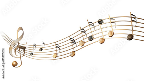music notes on a white background