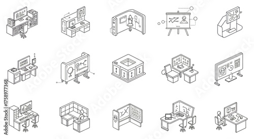 futuristic control room displaying interactive data visualizations for strategic decisions presenting advanced technology solutions ideal for tech-driven infographics