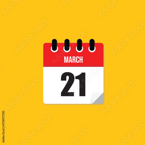March 21st Calendar Icon
