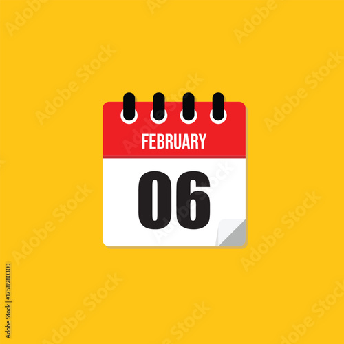 February 6th Calendar Icon