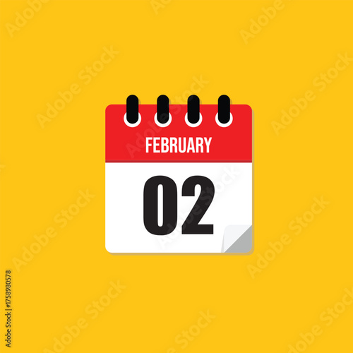 February 02 Calendar Icon