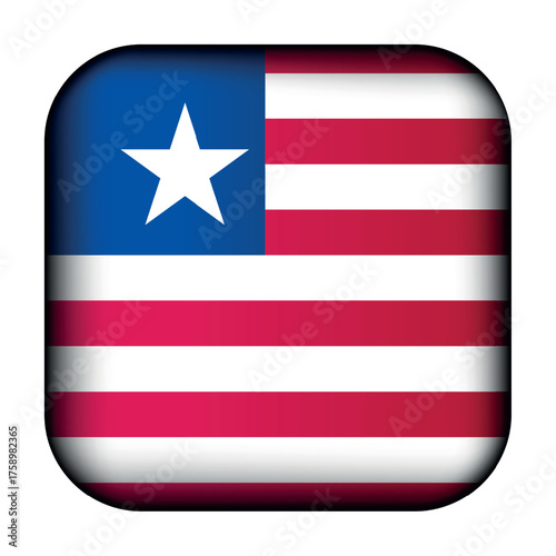 Free Download Glass light ball with flag of Liberia. Round sphere, template icon. Liberian national symbol. Glossy realistic ball, 3D abstract vector illustration highlighted on a white background. Big bubble. - GFXLoad
