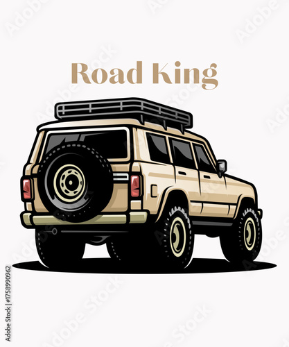 vector illustration of a road car