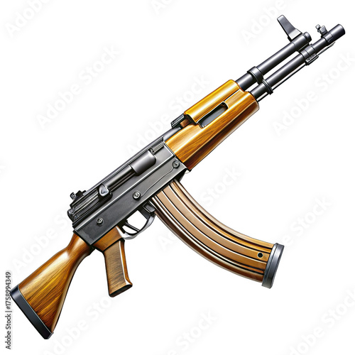 assault rifle isolated on white