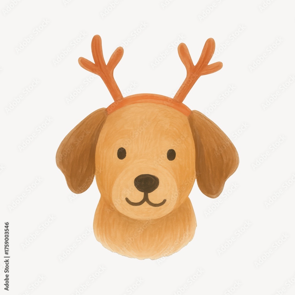 Obraz premium Cute festive dog illustration