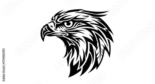 Download tribal eagle vector design illustration for tattoo logo or print graphic artwork exactly hundred