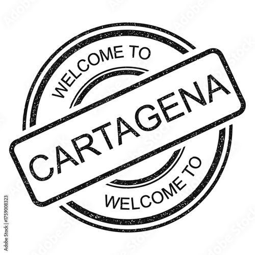 Welcome to Cartagena, Colombia grunge rubber stamp from Cartagena de Indias, vintage travel stamp on transparent background, vector illustration	