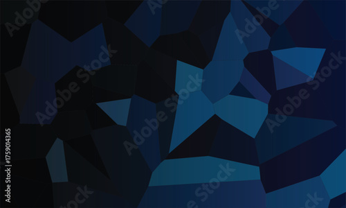 Dark Blue Geometric Mosaic With Subtle Gradient abstract