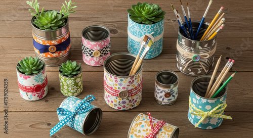 Creative Tin Can Crafts for Home Organization and Decoration