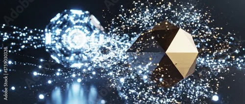 Refined visual narrative showcasing agentic AI systems operating with self regulating decision protocols and advanced machine reasoning in futuristic settings in Photo Stock Concept and empty space